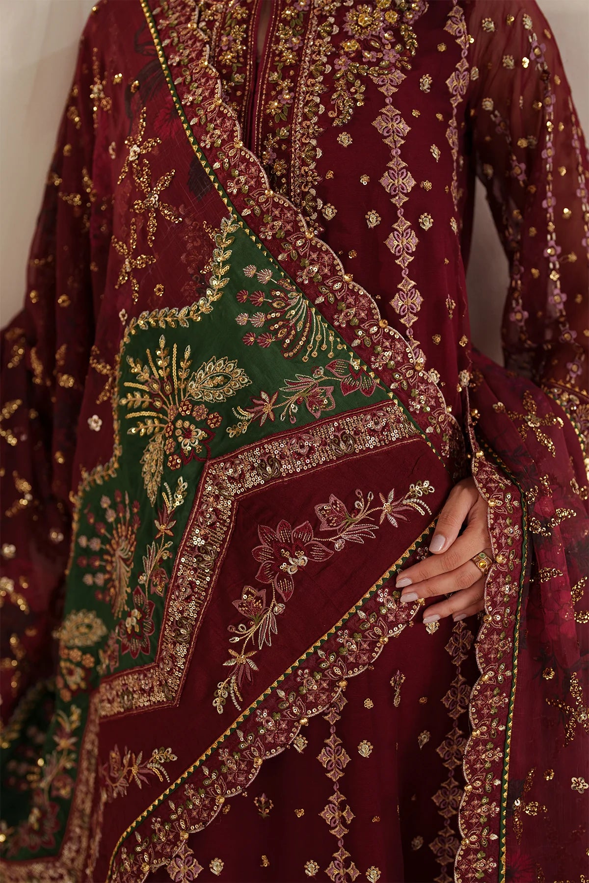 Baroque - EMBROIDERED CHIFFON UF-4367 - Mirha Collections