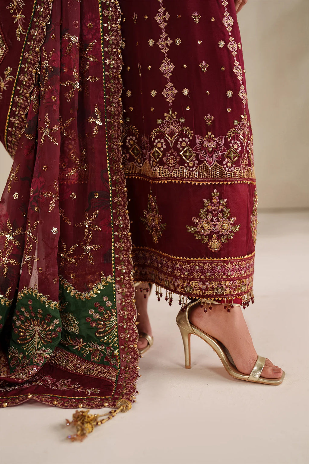 Baroque - EMBROIDERED CHIFFON UF-4367 - Mirha Collections