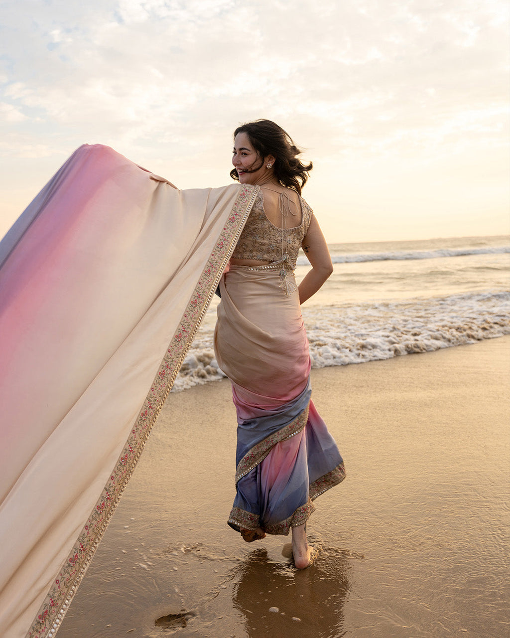 Lena saree by Faiza Saqlain, view 3