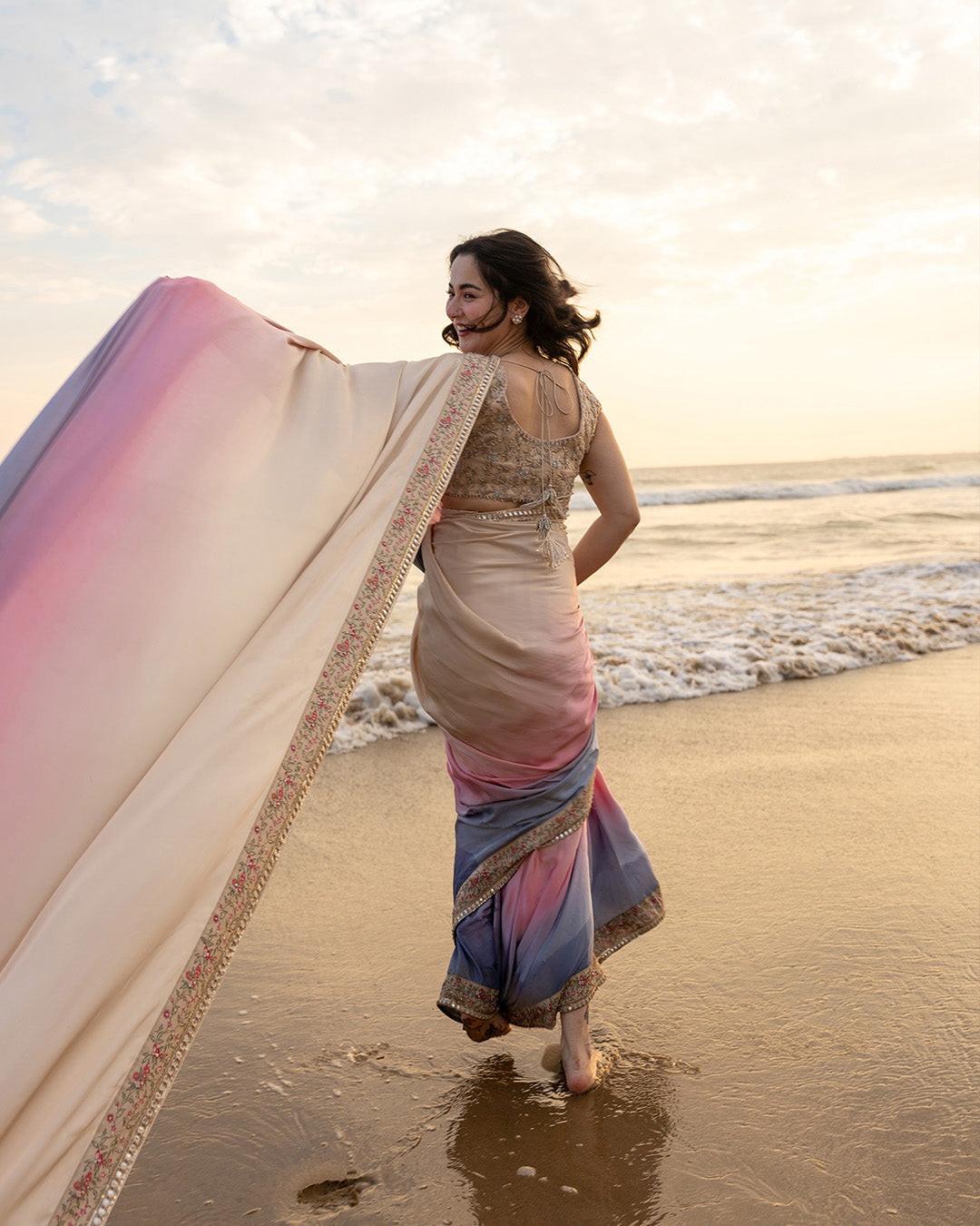 Lena saree by Faiza Saqlain, view 3