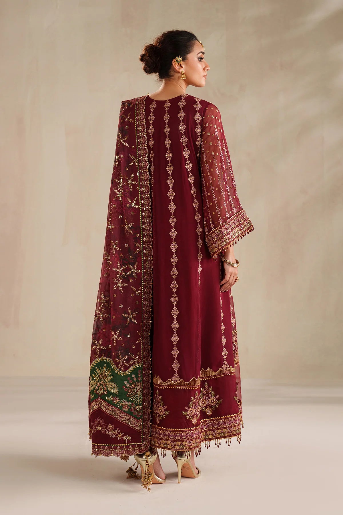Baroque - EMBROIDERED CHIFFON UF-4367 - Mirha Collections