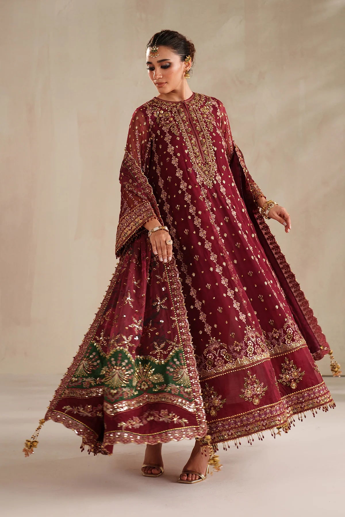 Baroque - EMBROIDERED CHIFFON UF-4367 - Mirha Collections