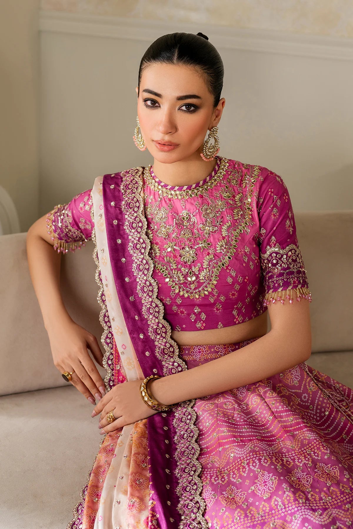 Baroque - EMBROIDERED SILK UF-4163 - Mirha Collections
