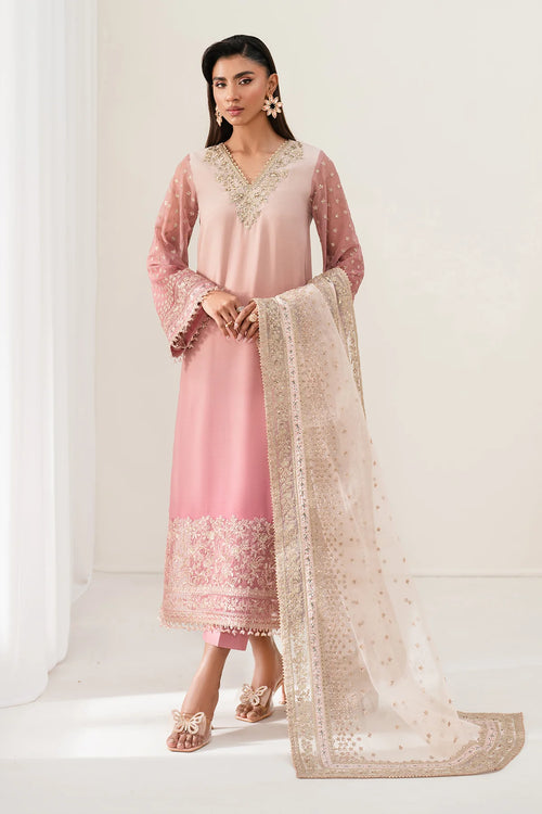 Baroque - EMBROIDERED CHIFFON UF-4135 - Mirha Collections