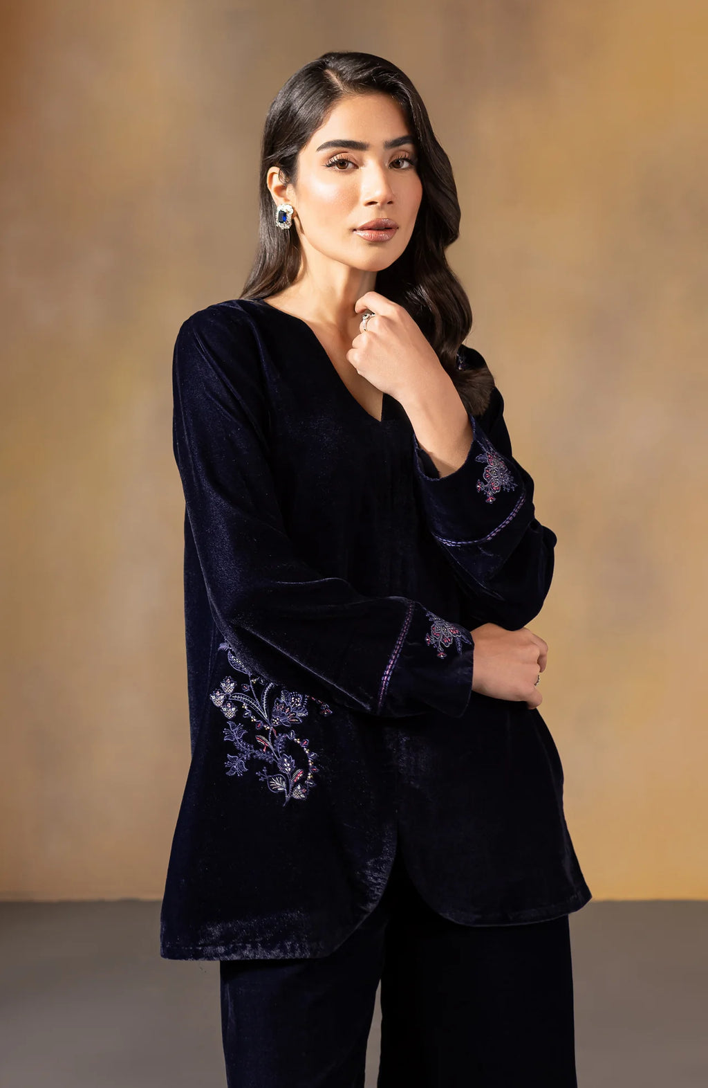 Seran - Navy Blossom - 2 pc