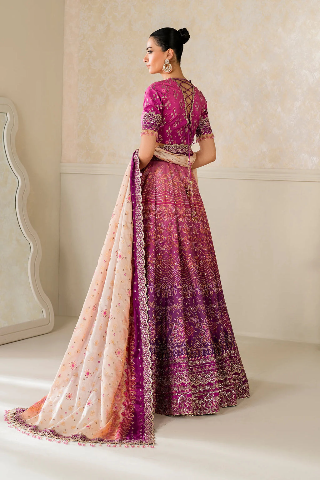 Baroque - EMBROIDERED SILK UF-4163 - Mirha Collections