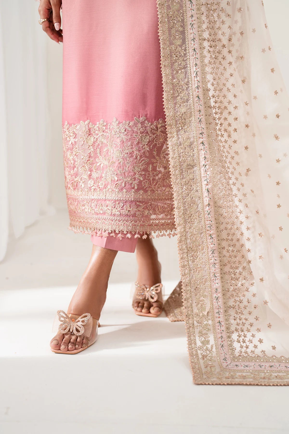 Baroque - EMBROIDERED CHIFFON UF-4135 - Mirha Collections