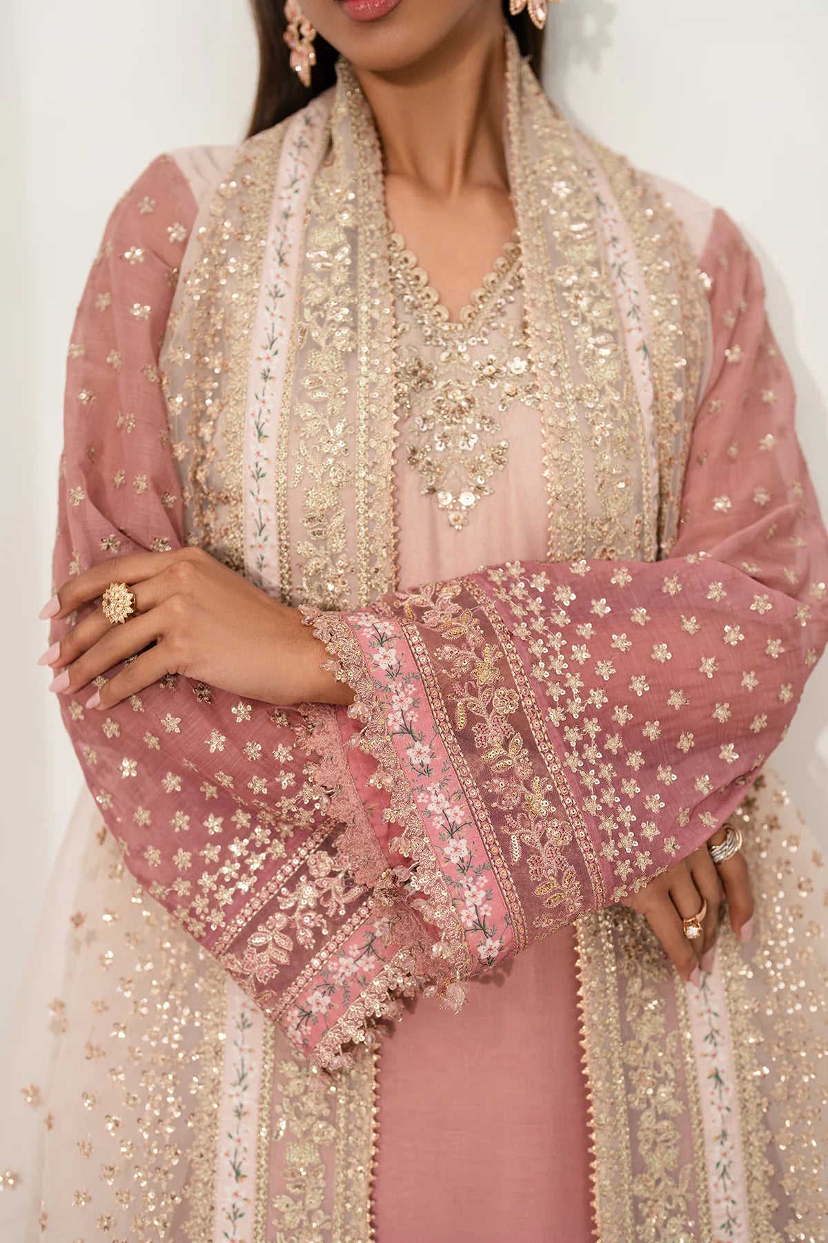Baroque - EMBROIDERED CHIFFON UF-4135 - Mirha Collections
