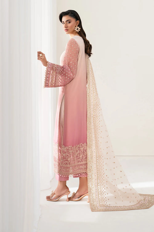 Baroque - EMBROIDERED CHIFFON UF-4135 - Mirha Collections