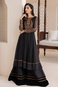 Baroque - EMBROIDERED CHIFFON UF-417 - Mirha Collections