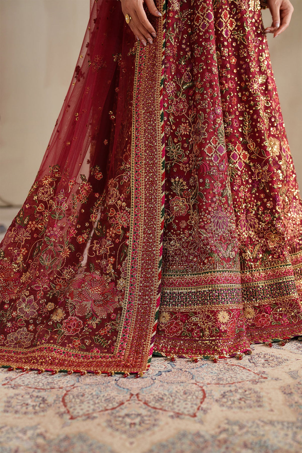 Baroque - EMBROIDERED NET UF-4370 - Mirha Collections