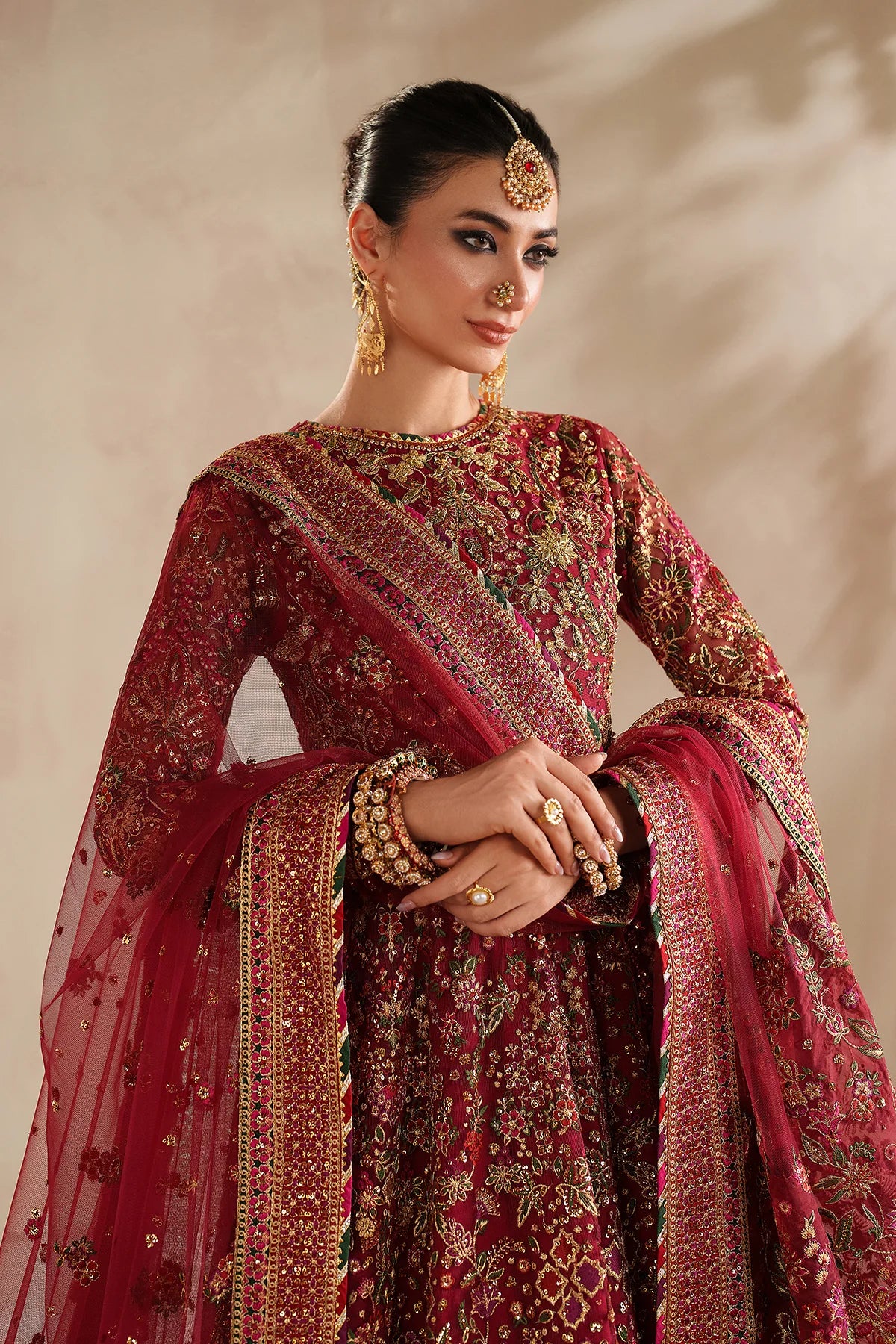 Baroque - EMBROIDERED NET UF-4370 - Mirha Collections
