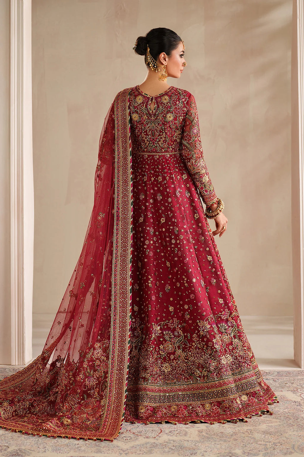 Baroque - EMBROIDERED NET UF-4370 - Mirha Collections