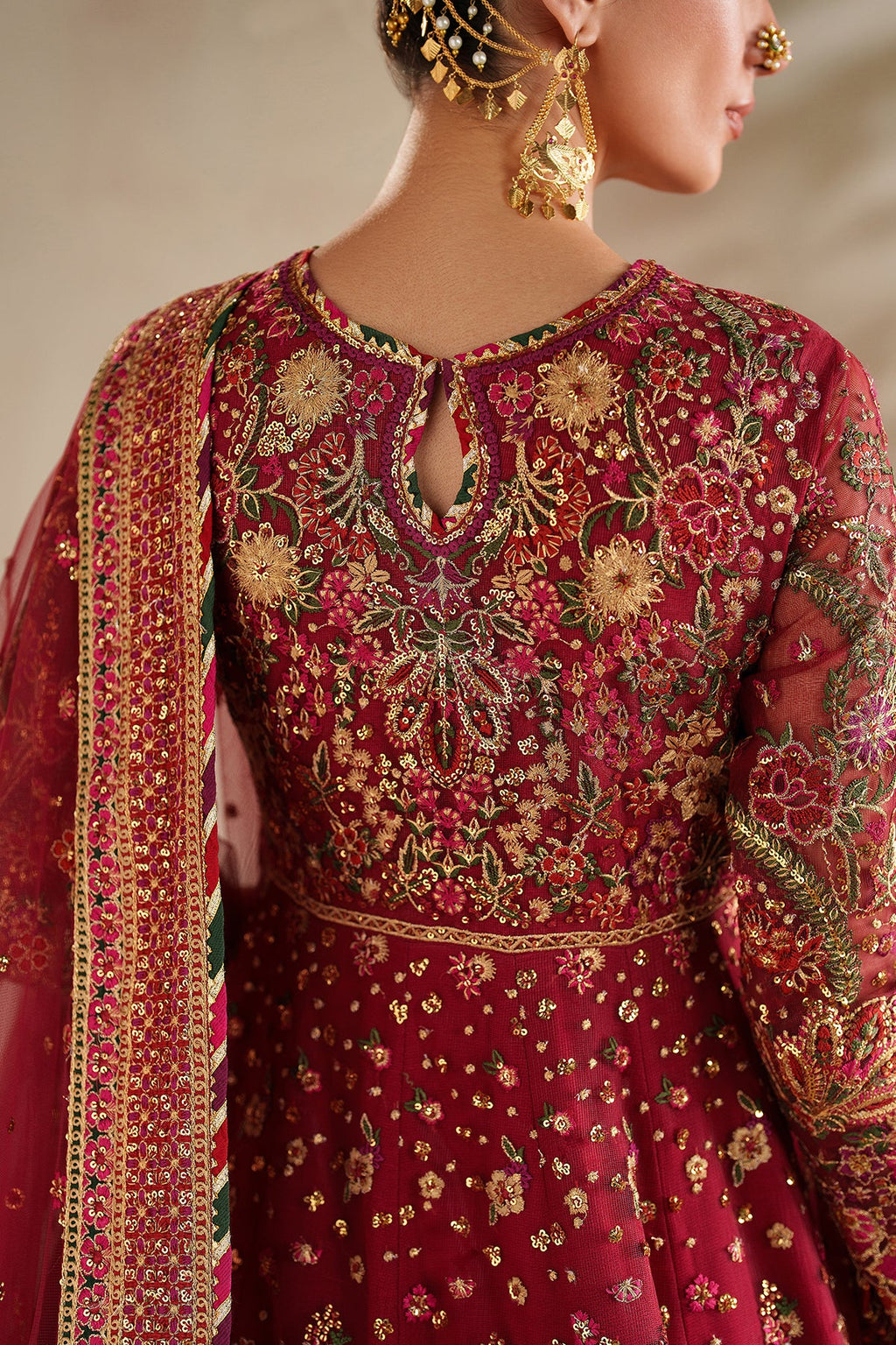 Baroque - EMBROIDERED NET UF-4370 - Mirha Collections