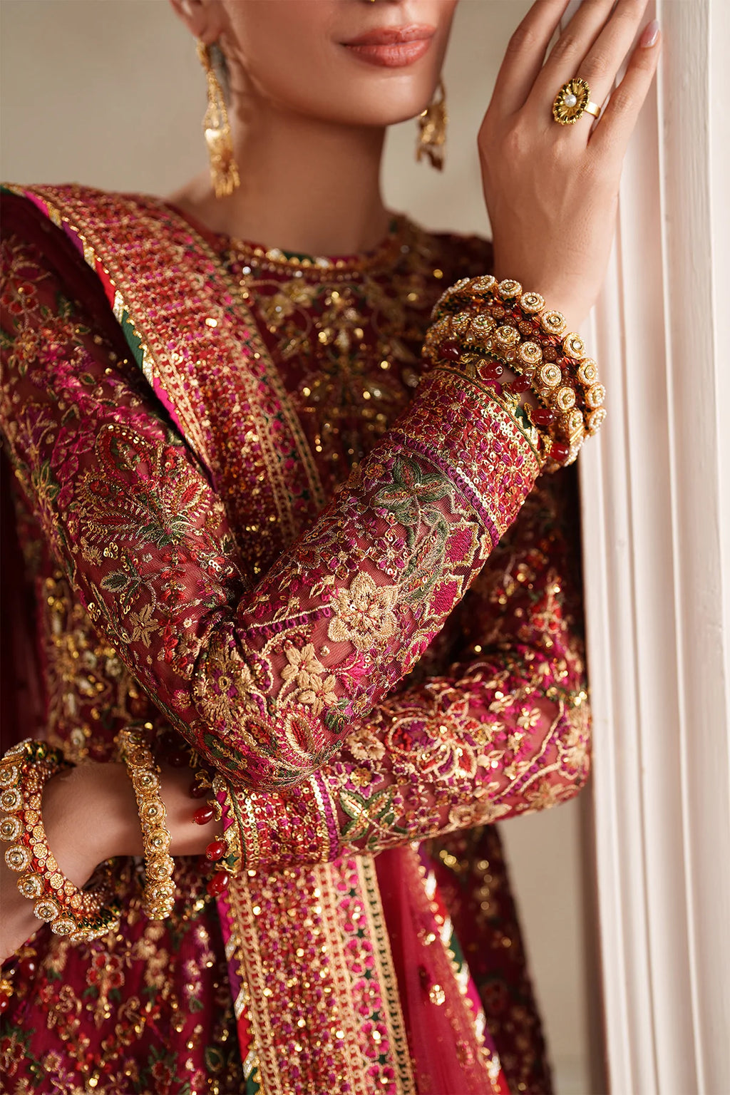 Baroque - EMBROIDERED NET UF-4370 - Mirha Collections