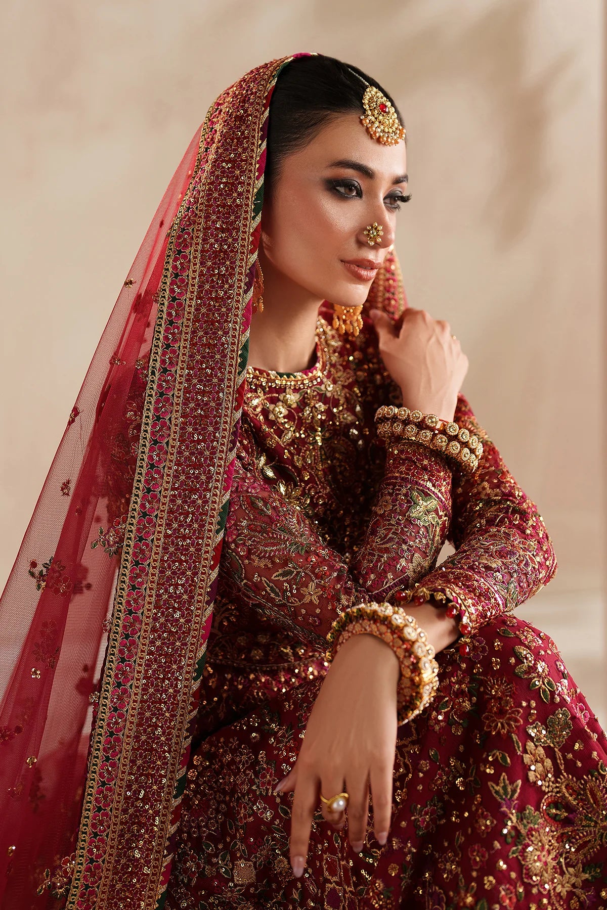 Baroque - EMBROIDERED NET UF-4370 - Mirha Collections