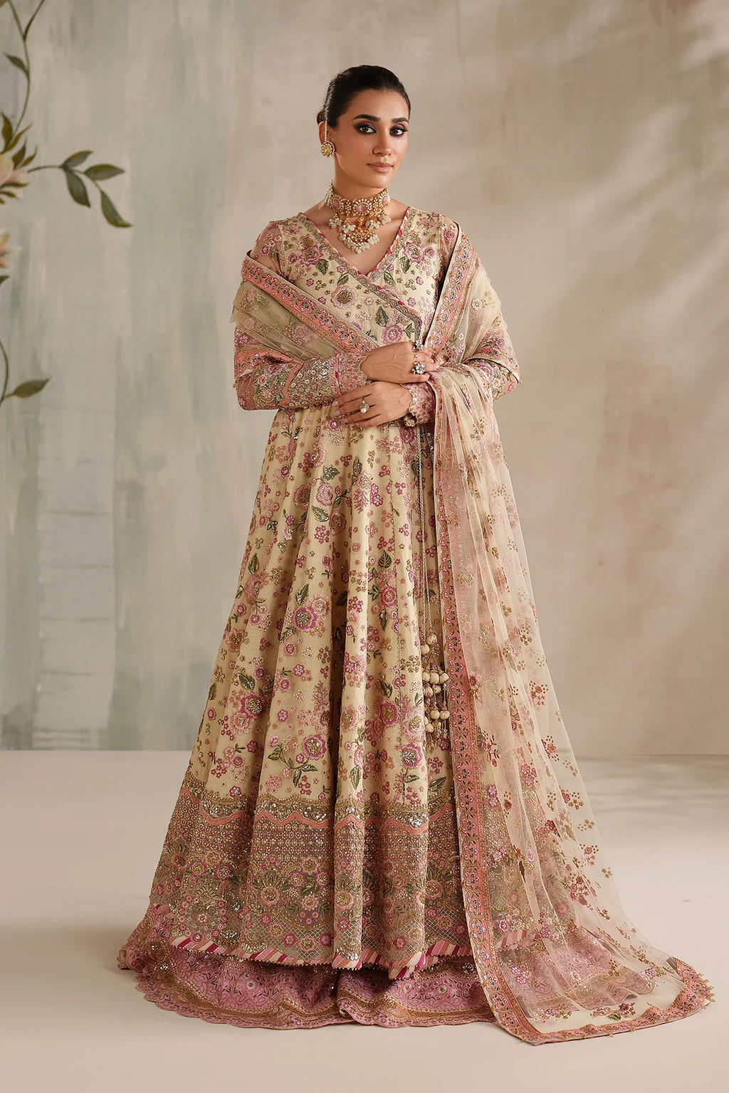 Baroque - EMBROIDERED NET UF-4371 - Mirha Collections