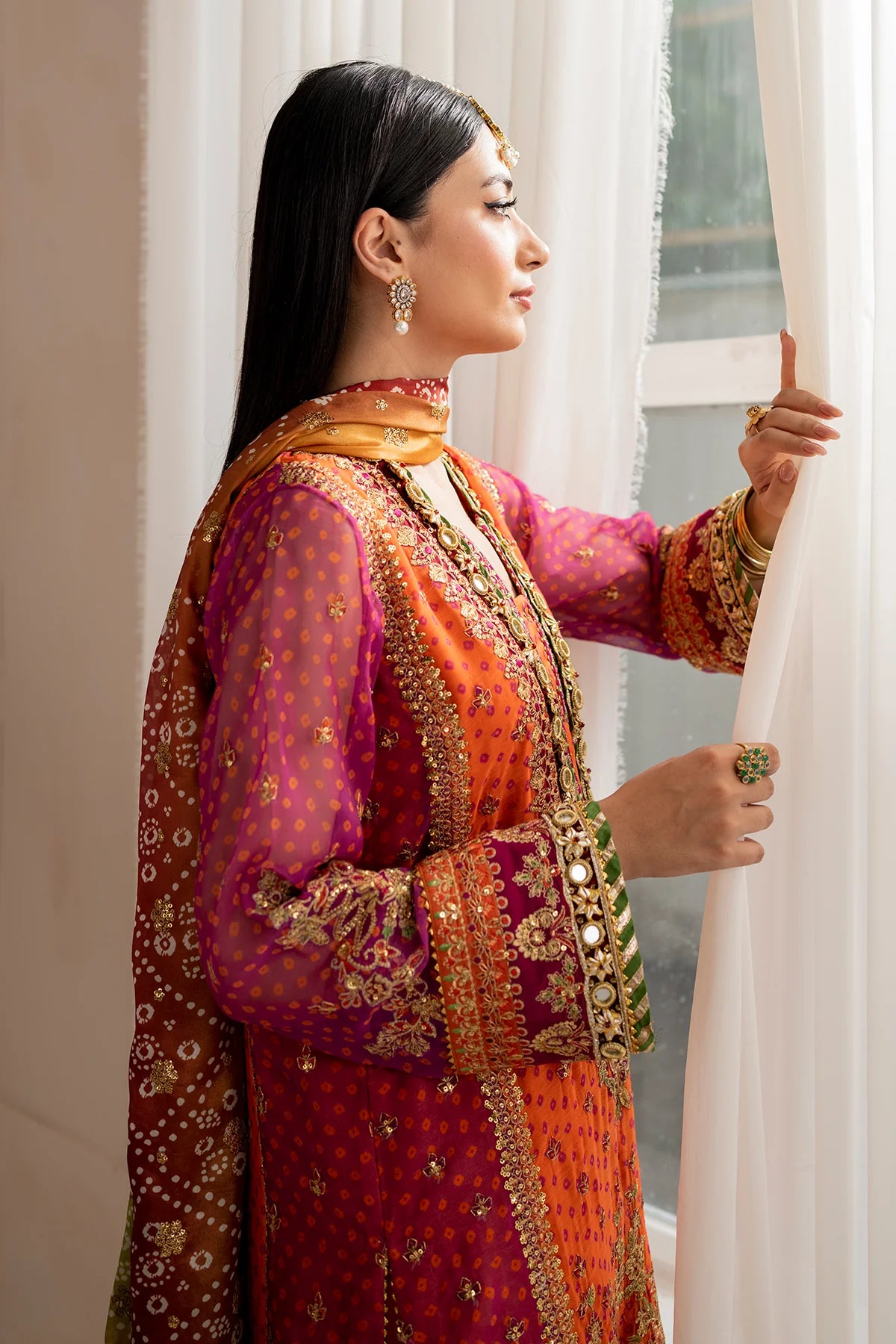 Baroque - EMBROIDERED CHIFFON UF-706 - Mirha Collections
