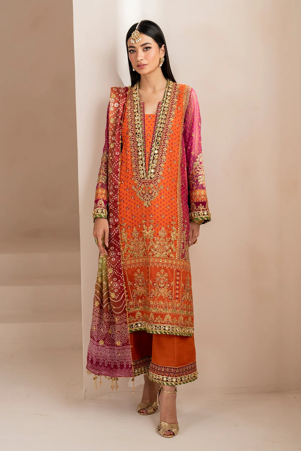 Baroque - EMBROIDERED CHIFFON UF-706 - Mirha Collections