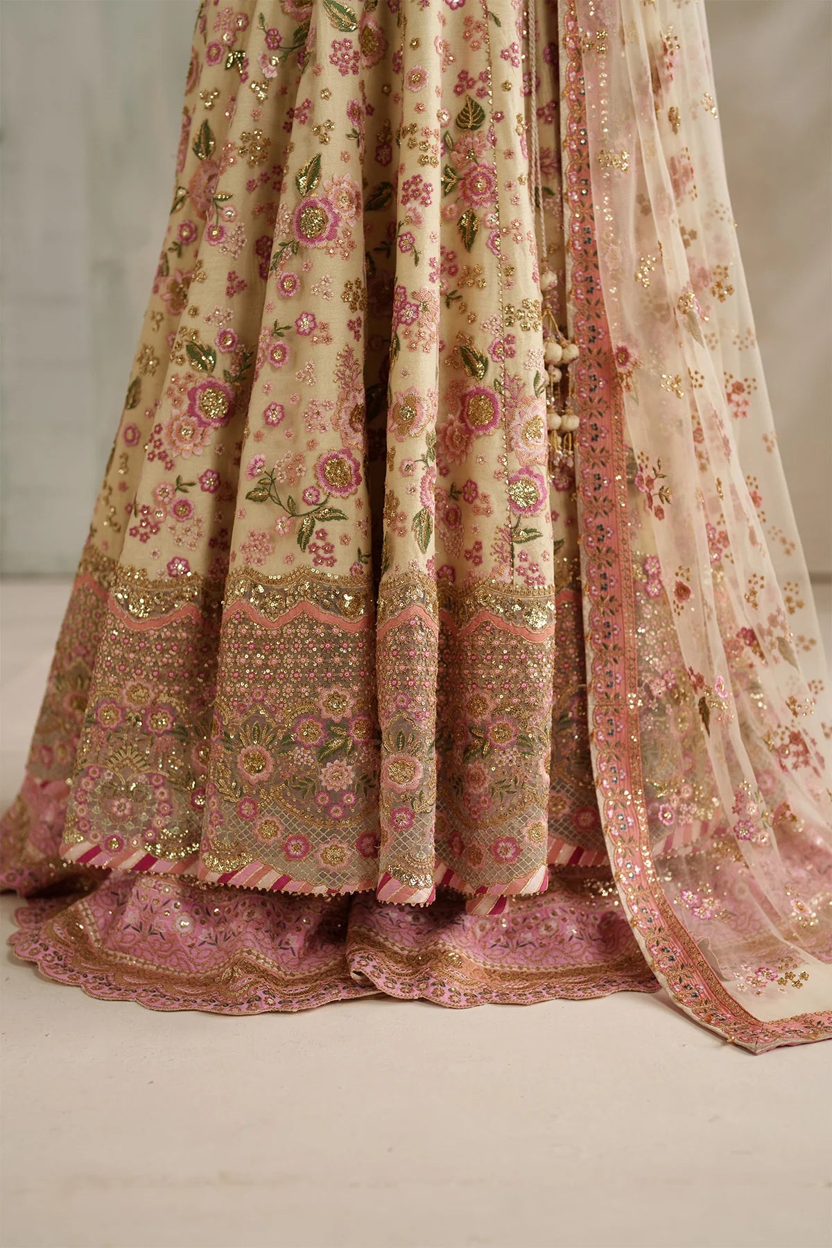 Baroque - EMBROIDERED NET UF-4371 - Mirha Collections