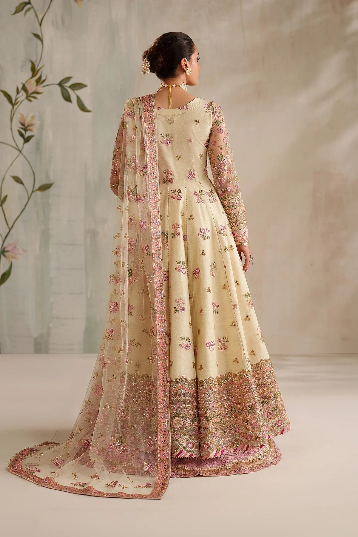 Baroque - EMBROIDERED NET UF-4371 - Mirha Collections