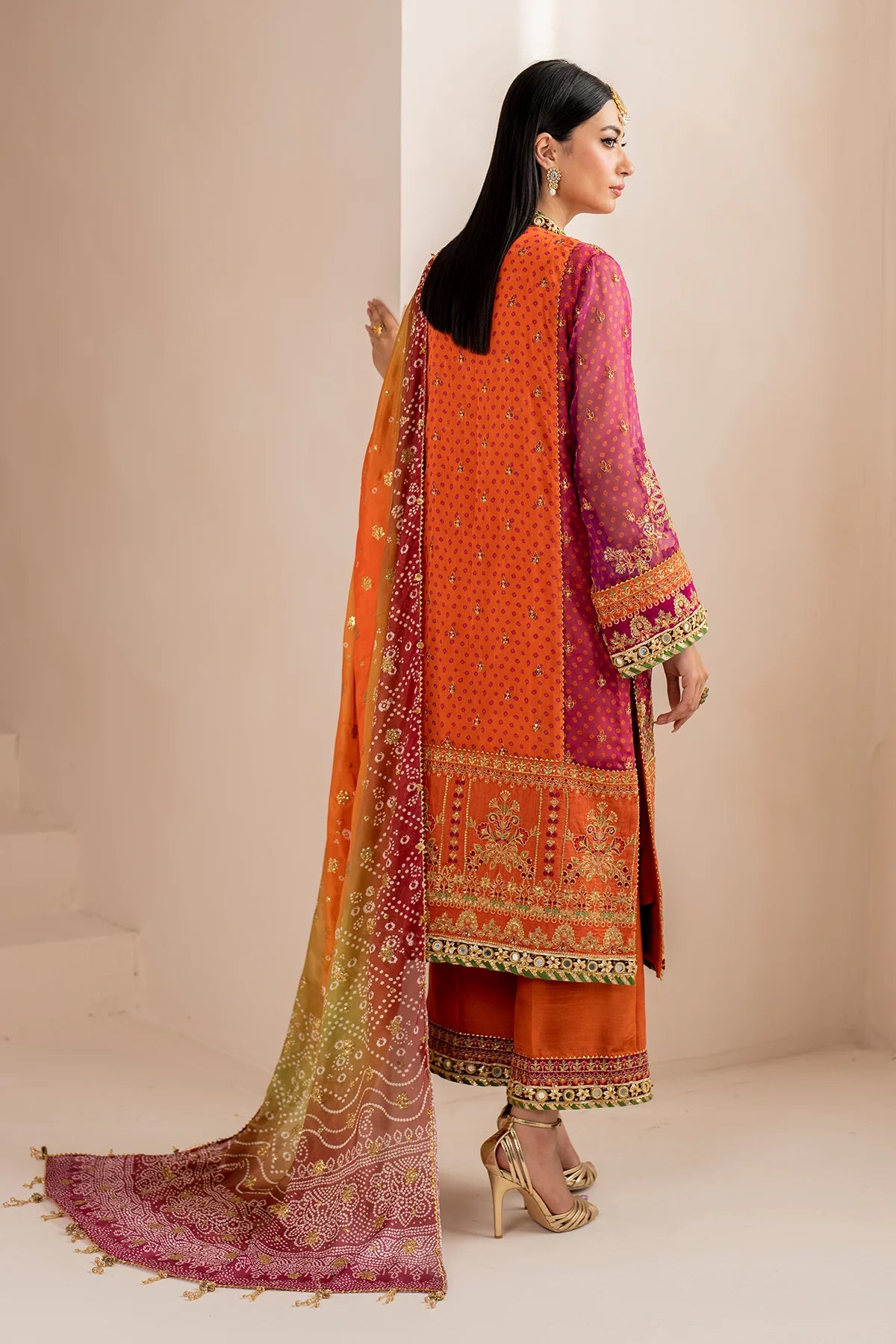 Baroque - EMBROIDERED CHIFFON UF-706 - Mirha Collections