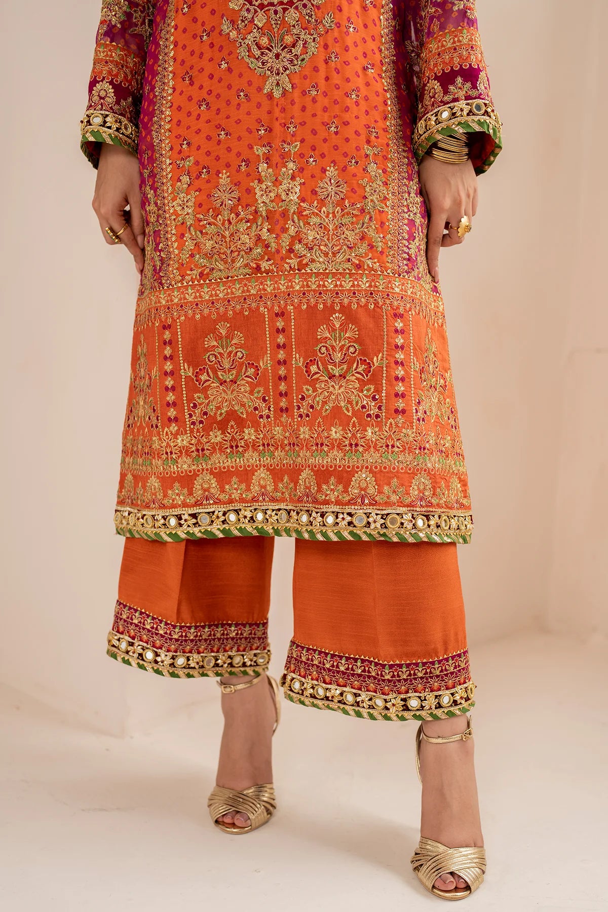 Baroque - EMBROIDERED CHIFFON UF-706 - Mirha Collections