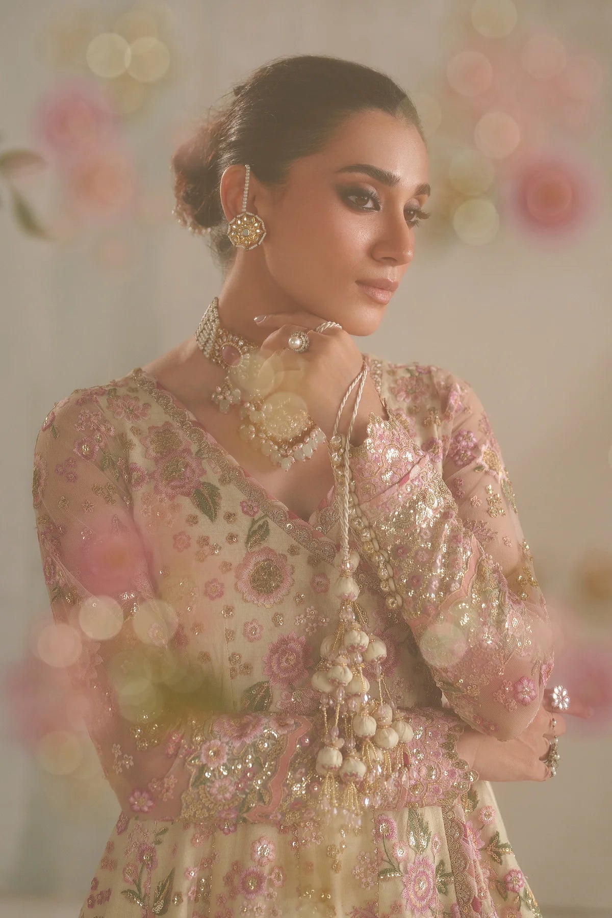 Baroque - EMBROIDERED NET UF-4371 - Mirha Collections