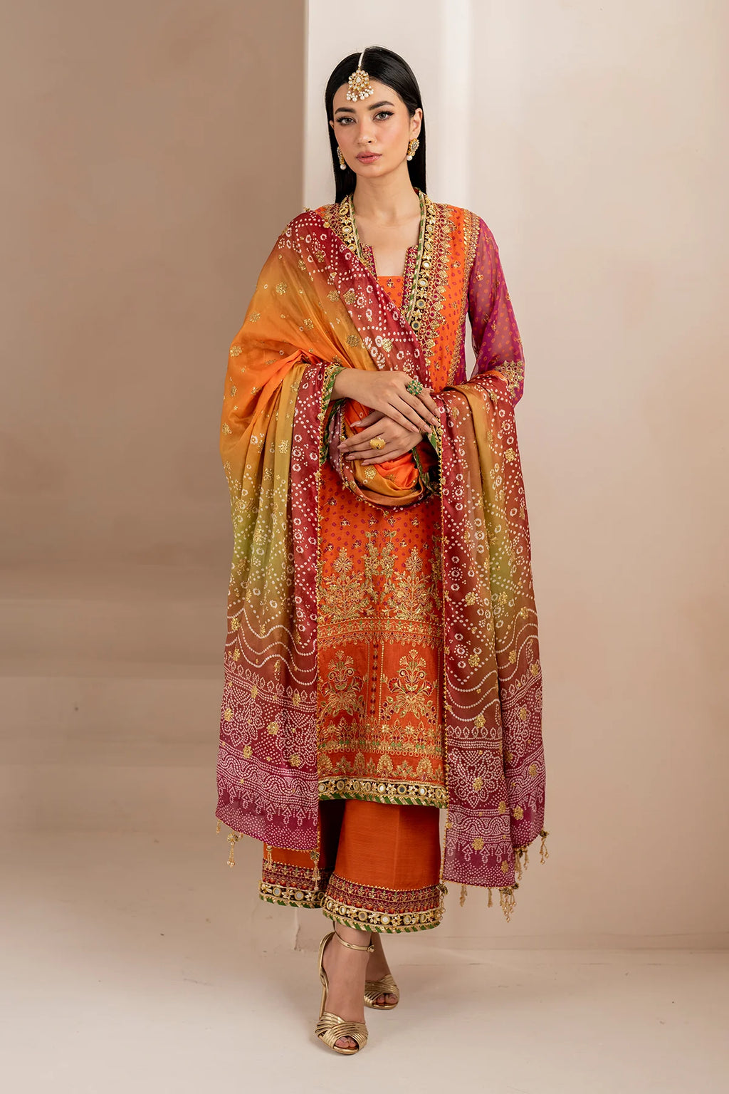 Baroque - EMBROIDERED CHIFFON UF-706 - Mirha Collections