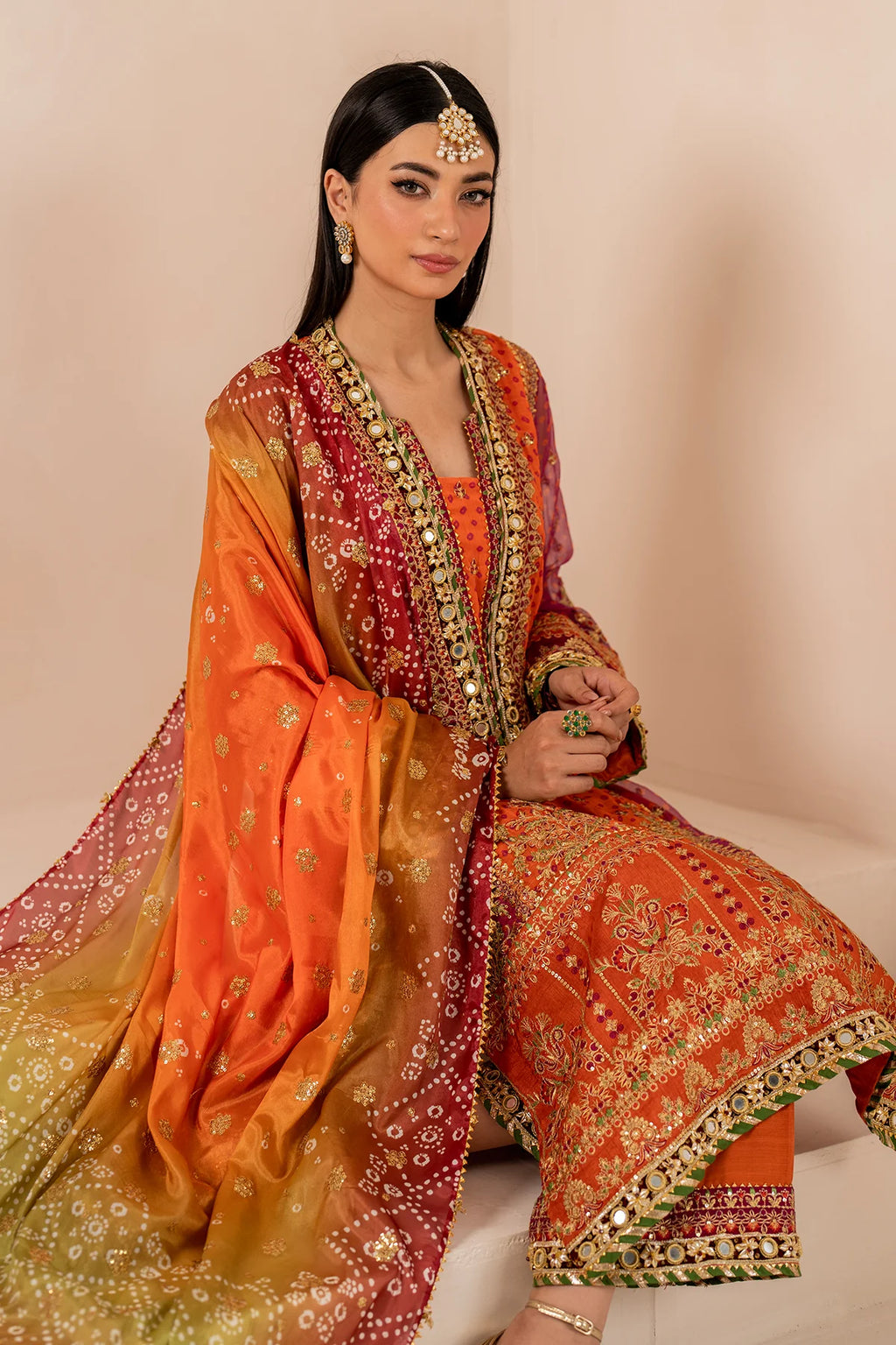 Baroque - EMBROIDERED CHIFFON UF-706 - Mirha Collections