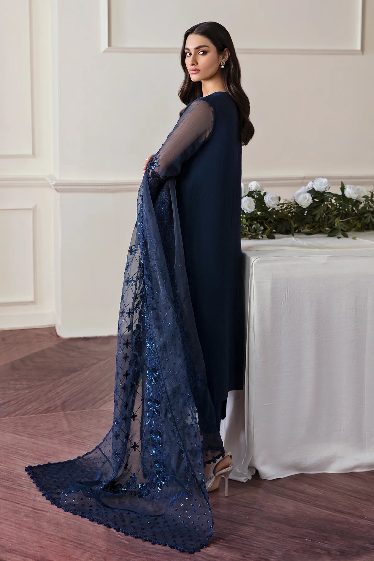 Baroque - EMBROIDERED CHIFFON UF-292 - Mirha Collections