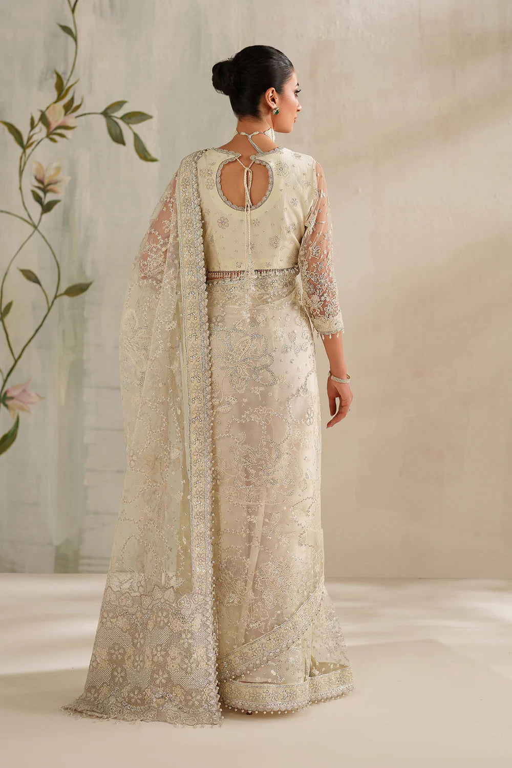 Baroque - EMBROIDERED NET UF-4372 - Mirha Collections