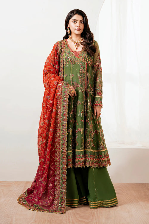 Baroque - EMBROIDERED CHIFFON UF-4037 - Mirha Collections