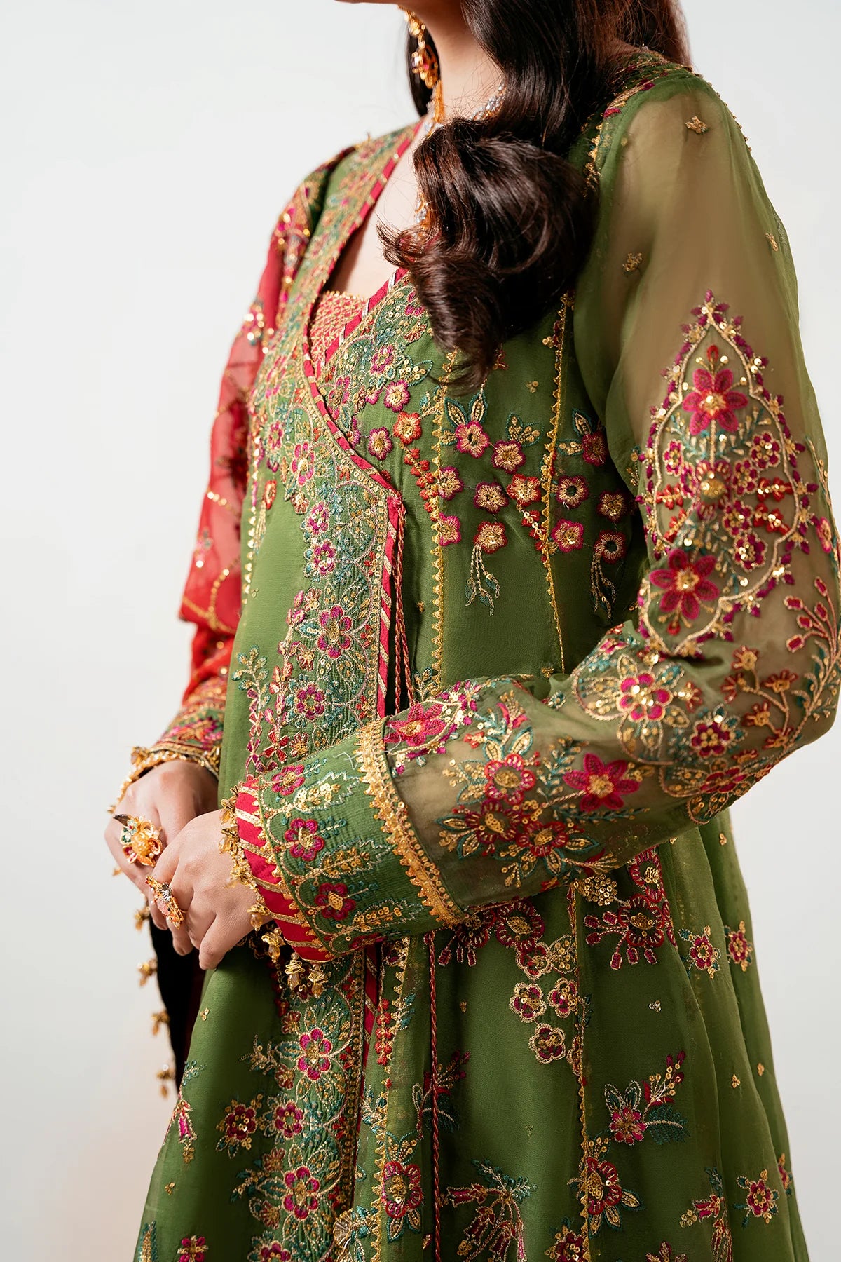 Baroque - EMBROIDERED CHIFFON UF-4037 - Mirha Collections
