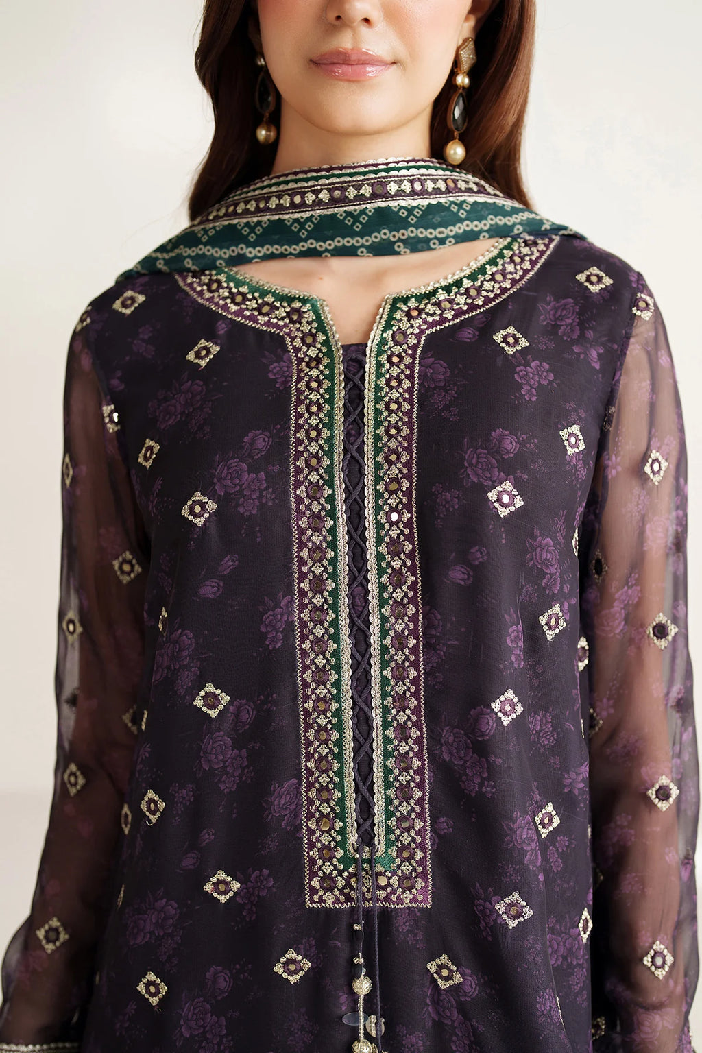 Jazmin - EMBROIDERED CHIFFON UC-3101