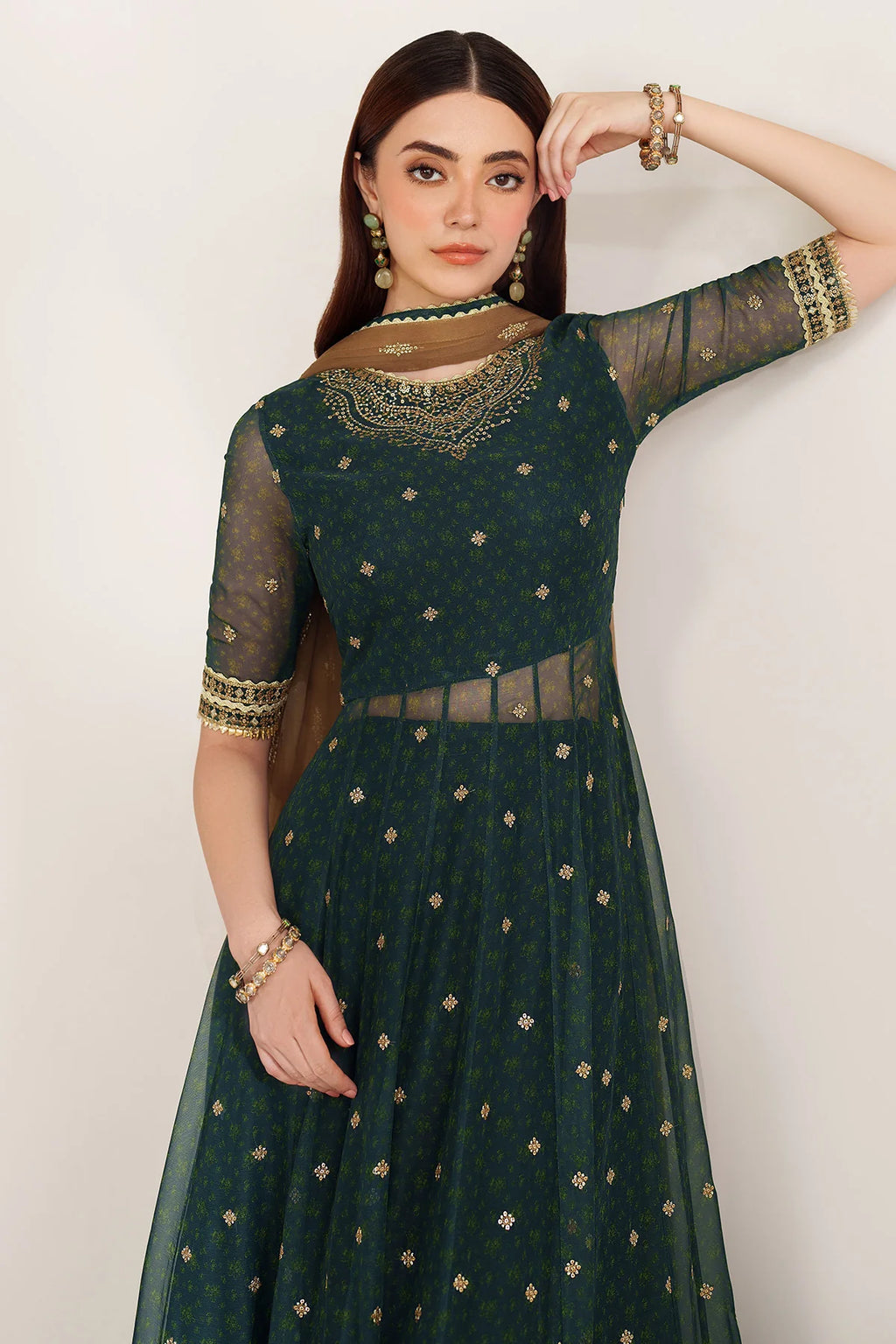 Jazmin - EMBROIDERED CHIFFON UC-3102