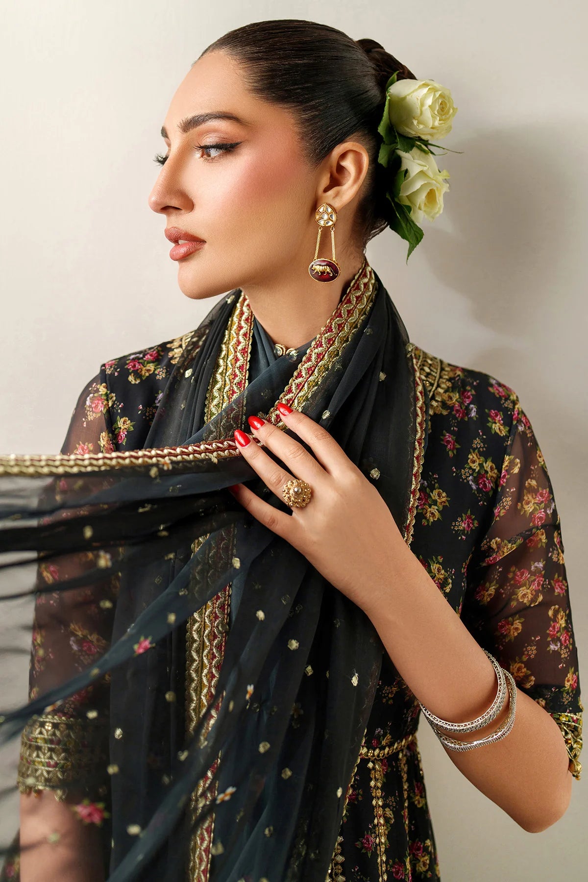 Jazmin - EMBROIDERED CHIFFON UC-3091