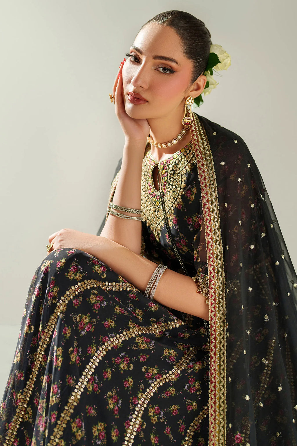 Jazmin - EMBROIDERED CHIFFON UC-3091