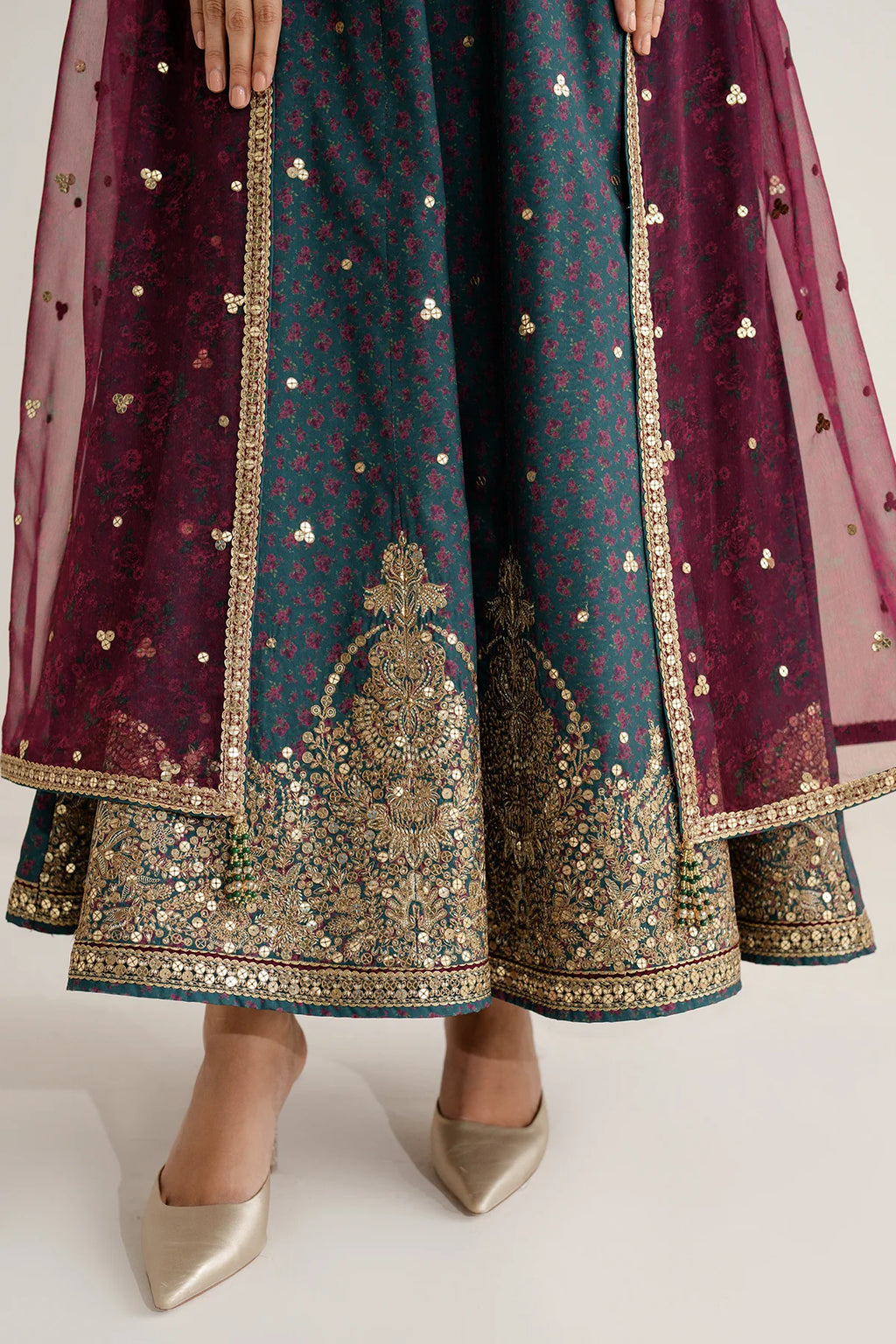 Jazmin - Embroidered Raw Silk UR-7058