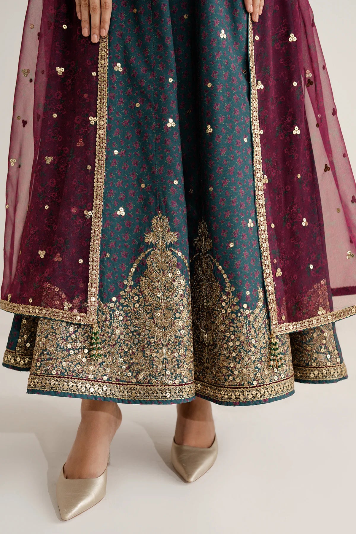 Jazmin - Embroidered Raw Silk UR-7058