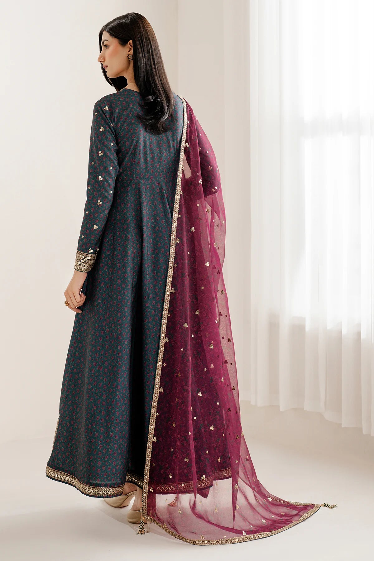 Jazmin - Embroidered Raw Silk UR-7058