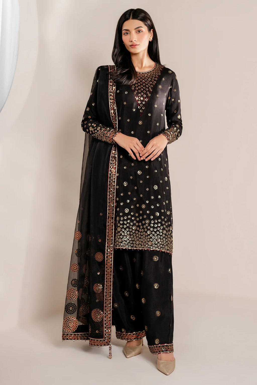 Jazmin - Embroidered Raw Silk UR-7054