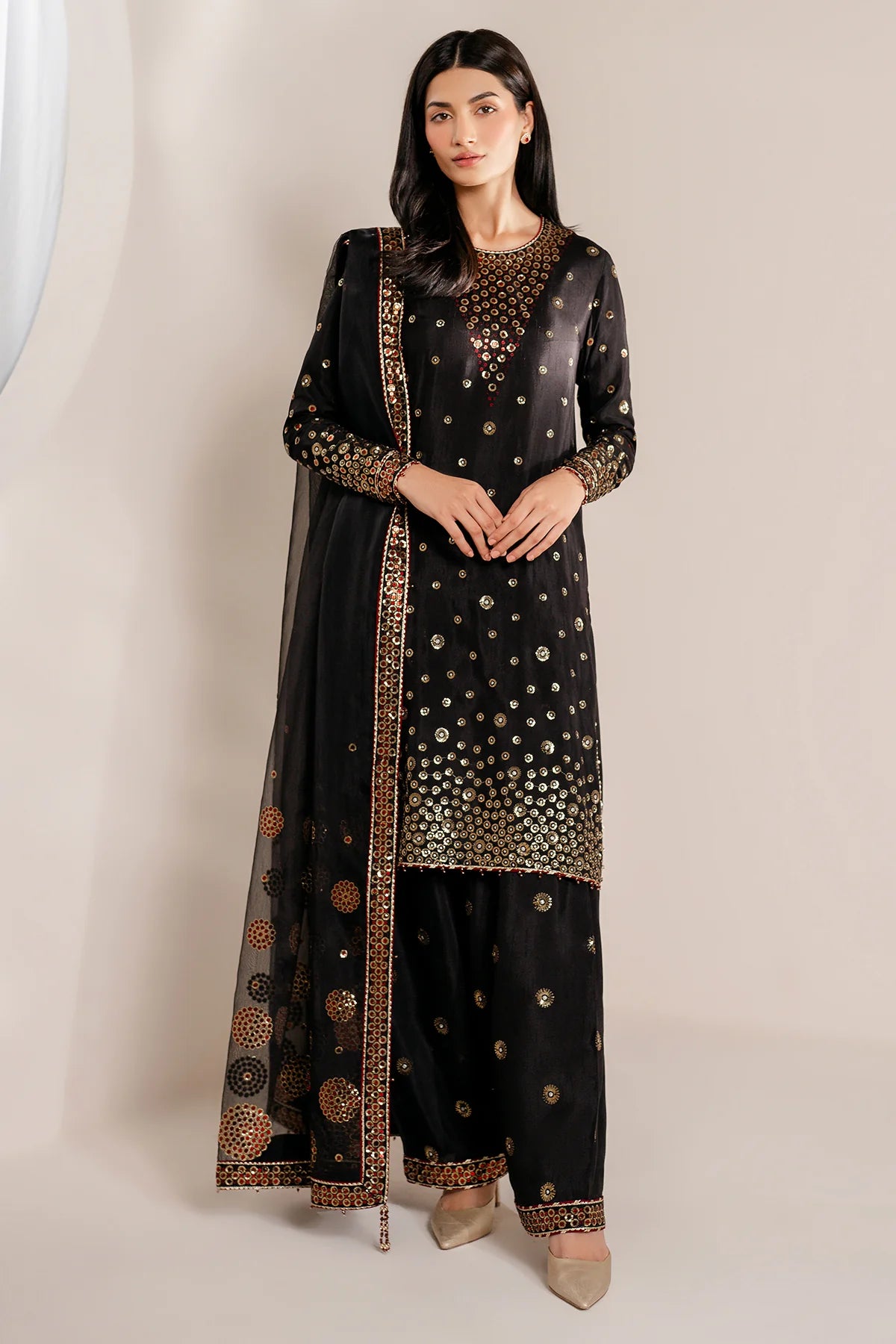 Jazmin - Embroidered Raw Silk UR-7054