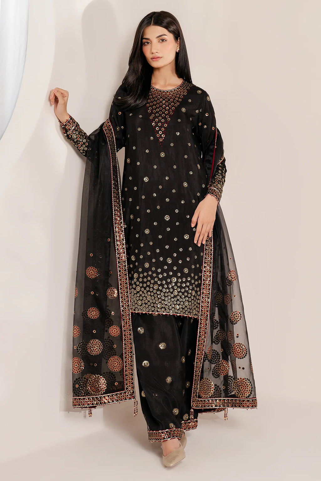 Jazmin - Embroidered Raw Silk UR-7054