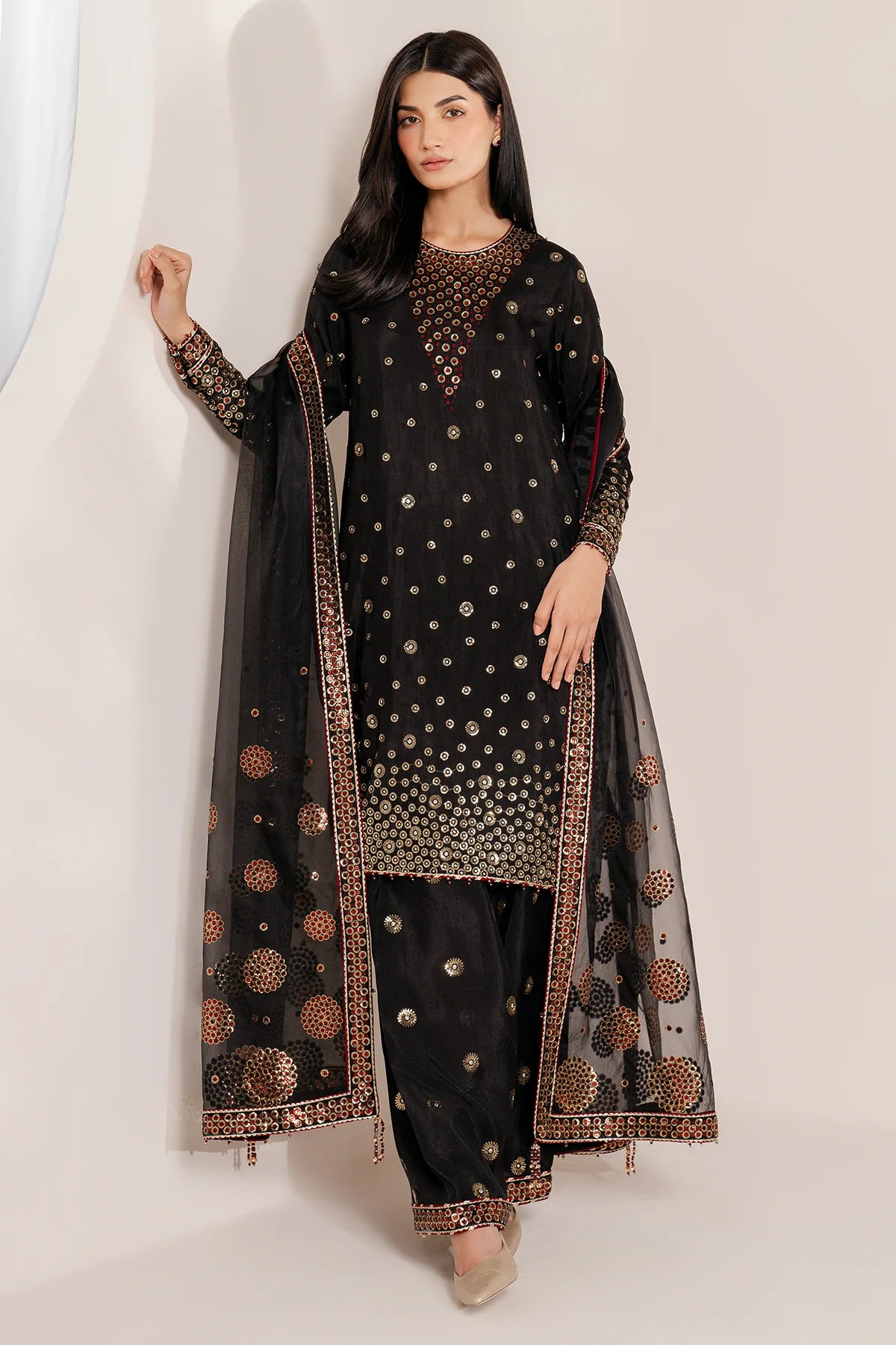 Jazmin - Embroidered Raw Silk UR-7054