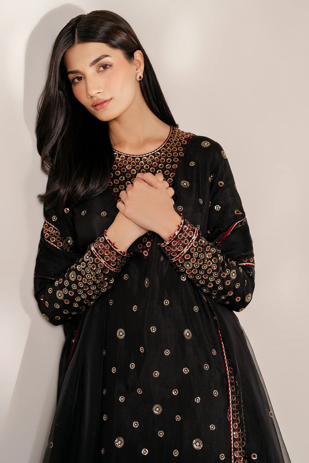 Jazmin - Embroidered Raw Silk UR-7054