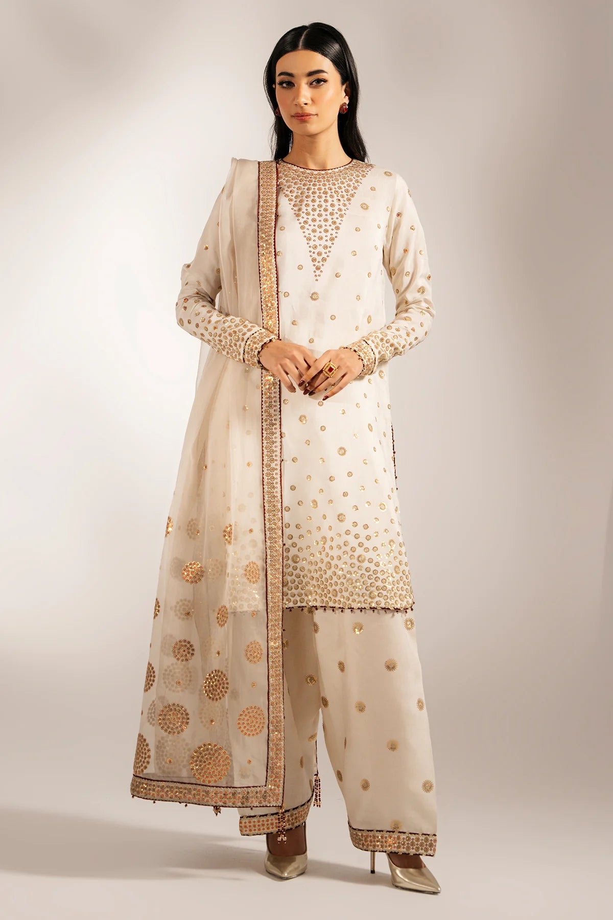 Jazmin - Embroidered Raw Silk UR-7053