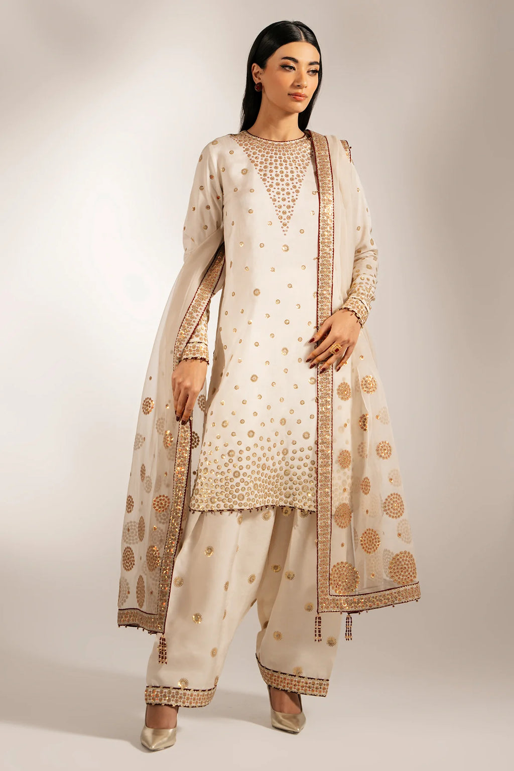 Jazmin - Embroidered Raw Silk UR-7053