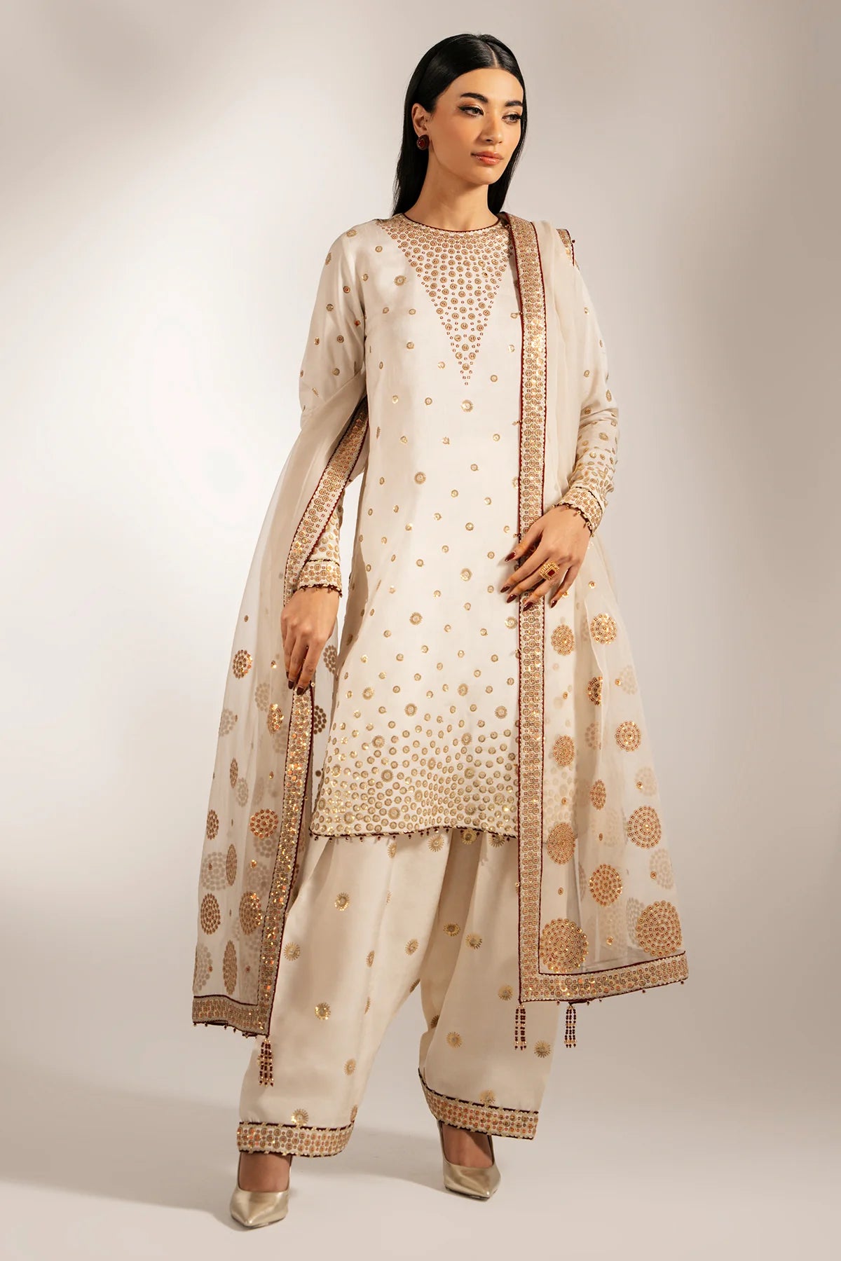 Jazmin - Embroidered Raw Silk UR-7053