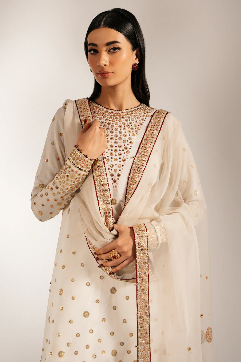 Jazmin - Embroidered Raw Silk UR-7053